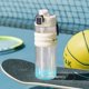 thumbnail image 1 of Botella de Agua Deportiva de 650 Ml | Plástico Libre de Bpa | Tapa Hermética con Pajita | Vaso de Gran Capacidad para Gimnasio, Senderismo y Viajes | 4 Colores (Negro, Blanco, Morado, Caqui), 1 of 6