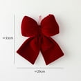 thumbnail image 4 of Luxury Red Velvet Christmas Bow Ornament, Large 3D Decorative Holiday Pendant, Traditional Velvet Tree Bow for Wreaths, Garlands & Home Décor, 5 Inch, Red, Bow, 4 of 8