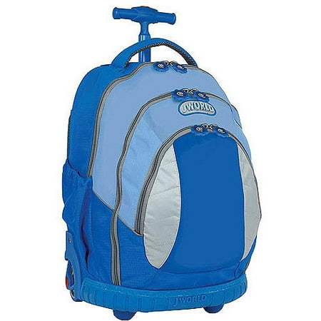J World Sweet Kids Rolling Backpack, Sky Blue