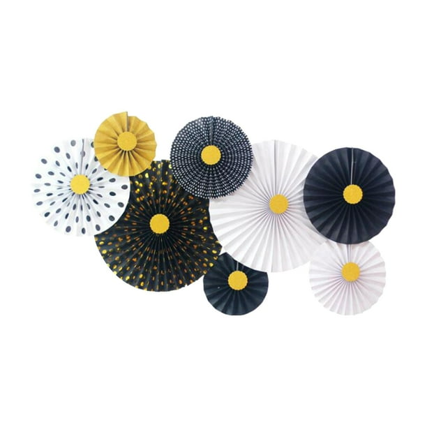 Abanicos de papel colgantes, 8 Uds., decoraciones de papel, manualidades de papel colgantes, cumpleaños, boda, Baby Shower, suministros para fiestas C Soledad Abanico de flores de papel