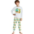 thumbnail image 6 of Kids Outfits Set 6 7 Six Seven Letter Outfits Set Comfortable Girls 67 Doodle Print Long Sleeve Homewear Soft Two Piece Sleepwear Yellow 2-3 Years, 6 of 9