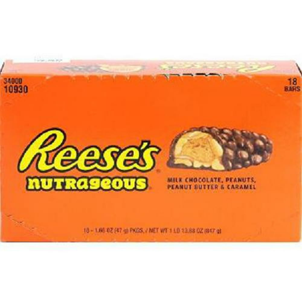REESE'S NUTRAGEOUS Candy Bar (1.66Ounce, Pack of 18)