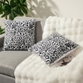 thumbnail image 5 of Sanmadrola Pillow Covers 18x18 Plush Leopard Throw Pillow Cover Faux Rabbit Fur Cozy Super Soft Decorative Throw Pillows for Couch Bed and Home Decor, 2 Pack, 5 of 8