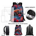 thumbnail image 6 of Yuyamidu Red Truck School Backpack, Large Capacity Bookbag with Multiple Pockets for Teens Boys, Daypack for Daily Use Class Outdoor Activities, 6 of 6
