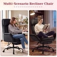 thumbnail image 5 of Homall Office Chair, Velvet Ergonomic Criss Cross Desk Chair with Adjustable Armrests, Swivel Vanity Chair Comfy Computer Chairs, Black, 5 of 7