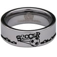 thumbnail image 2 of Soccer Tungsten Carbide Ring, 2 of 9