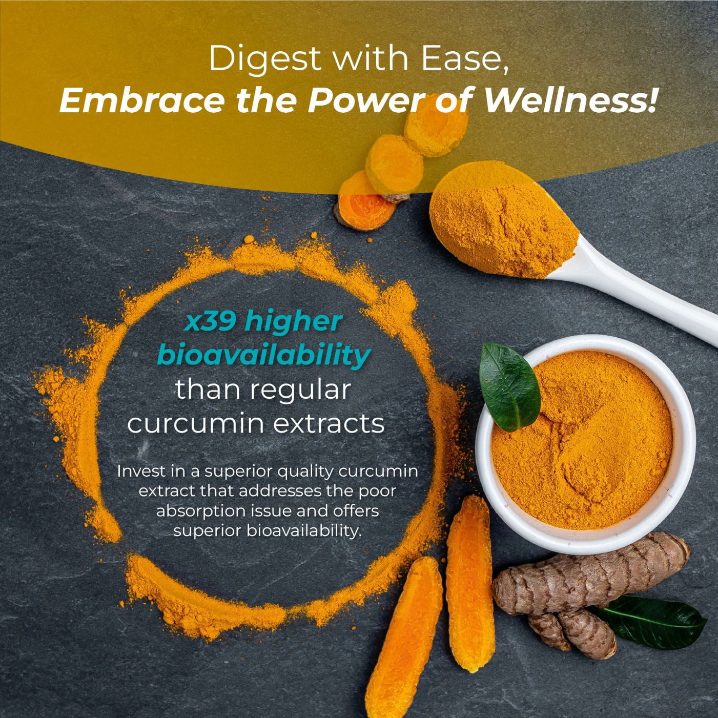 Curcumin Extract, High Absorption Turmeric Supplement for Immune Support & Joint Support by PureHealth Research, x6