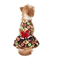 thumbnail image 1 of FOCUSNORM Robe de Noël pour Animaux de Compagnie Nœud Mignon Imprimé Bonbon Costume Accessoires de Coiffure pour Chien Chat, 1 of 9
