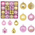 thumbnail image 2 of 12-Pack Mixed Size Shatterproof Christmas Ball Ornaments, 1.18 & 2.36 Inch Multicolor Plastic Hanging Balls for Tree & Home Decor,B, 2 of 6