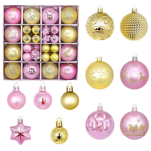 Christmas Ornaments 2024 Christmas Holiday Accessories Painted Christmas Balls Set Plastic Balls Window Available Christmas Tree Available Christmas Tree Small Pendant Christmas Decorations Clearance