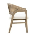 thumbnail image 6 of Christopher Knight Home Mid-Century Upholstered Dining Chairs, Solid Wood, Cane Backs, Light Ash, Set of 2, 6 of 7