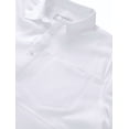 thumbnail image 4 of Men's Half Button-Up Long Sleeve Casual Shirt Solid Color Roll-Up Sleeve Work Shirt with Chest Pocket Lightweight Wrinkle Resistant (L-3XL), 4 of 7