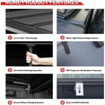 thumbnail image 3 of TPA Low Profile Hard Tri-Fold Truck Bed Tonneau Cover Fits for 2022-2024 Nissan Frontier 5 ft Bed, FPR Waterproof One-Handed Open Anti-Theft, 3 of 8