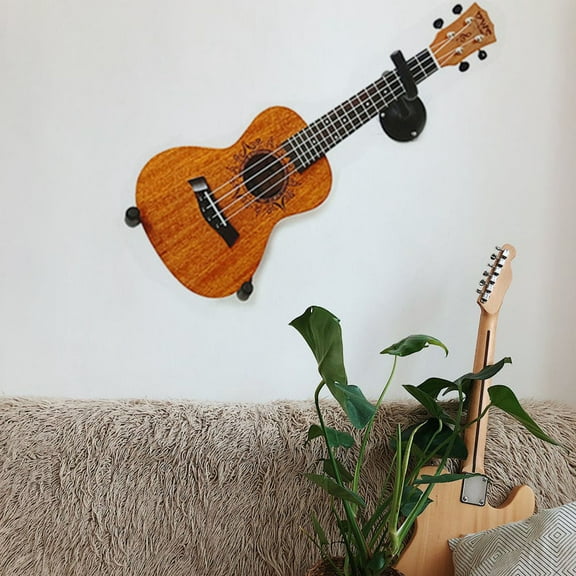 NICEXMAS 2Set Horizontal Ukulele Wall Mount Hanger with Disassemblable Design