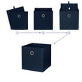 thumbnail image 6 of Mainstays Collapsible Fabric Cube Storage Bins (10.5" x 10.5"), Blue Cove, 4 Pack, 6 of 6