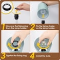 thumbnail image 6 of UCACA Bedside Lamp with USB Port - Touch Control Table Lamp for Bedroom 3 Way Dimmable Nightstand Lamp with Round Denim Fabric Shade for Living Room, Dorm, Home Office (LED Bulb Included), 6 of 6