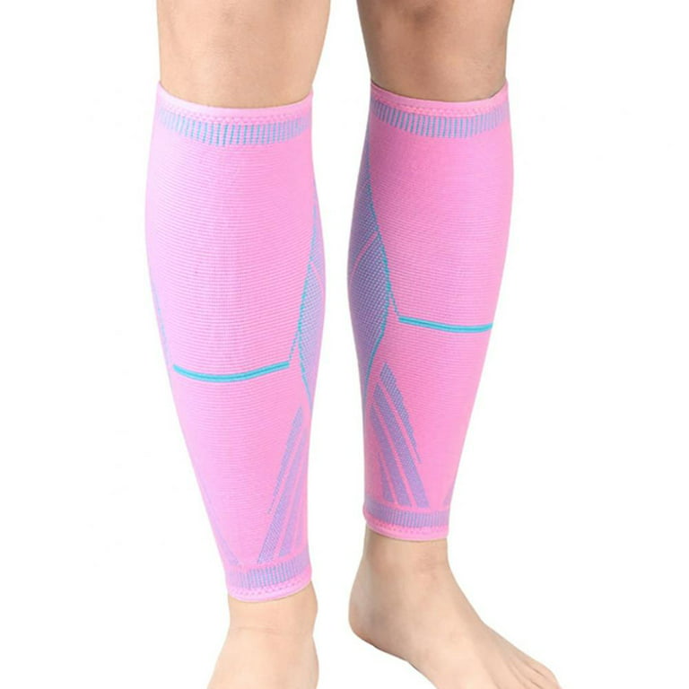 Calf Compression Sleeve Men and Women - Leg Compression Sleeve Size Large  Pink