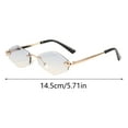 thumbnail image 2 of Fashionable Frameless Cut Edge Shaped Sunglasses For Driving Travel And Outdoor Wear, 2 of 3