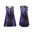 thumbnail image 6 of Defioc Purple Plant White Tiger Pattern Women's Summer Dresses 2025 Beach Casual Sleeveless Tank Loose Sundress Beach Vacation Clothes with Pocket -Medium, 6 of 7