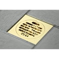 thumbnail image 2 of Kingston BSF4262PB Watercourse Symmetric 4-Inch Brass Square Grid Shower Drain with Hair Strainer in Polished Brass, 2 of 7
