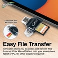 thumbnail image 3 of Lector de tarjetas SD BoxWave AllReader USB-C USB-A Micro-USB, 3 of 7