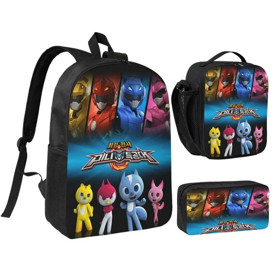 Miniforce Three piece backpack set young backpack combination backpack lunch bag pencil case