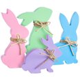 thumbnail image 1 of 4Pcs Easter Bunny Decorations Craft Rabbit Shaped Adornments Tabletop Decorations, 1 of 7