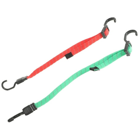 MLINS 2 Pcs Bungee Cords with Hooks for Outdoor Adventures and Securing Motorcycles Strong Elastic Straps Wear-Resistant Bungee Cords