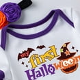 thumbnail image 3 of KVPLBQFD My 1st Halloween Baby Boy Outfit Girls Christmas Outfits Size 10-12 Infant Christmas Outfit Onesies for Girls Baby Girl Winter Clothes, Purple 6-12 Months, 3 of 9