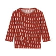 thumbnail image 4 of Frwgonr Tshirts for Kids Girls Red Crewneck Dressy Casual Tops Printed Lightweight Loose Cute T Shirts Size 3T-12, 4 of 5
