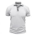 thumbnail image 4 of pstuiky camiseta de hombre, Camisa informal de manga corta con botones y cuello vuelto para hombre ropa de hombre m, 4 of 8