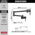 thumbnail image 4 of Contemporary Wall-Mount Pot Filler in Matte Black 1165LF-BL, 4 of 7