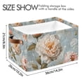 thumbnail image 4 of Yayeee 2 Pack Canvas Storage Basket with Handles for Shelves Fabric Bins Closet Organizer, Whimsical Rose, 4 of 8