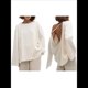 thumbnail image 3 of Suéteres de Verano Informales, Holgados, 100% Algodón, con Cuello Redondo, Espalda Descubierta y Sudaderas Oversize para Mujer 2025 Como la Leche M, 3 of 10
