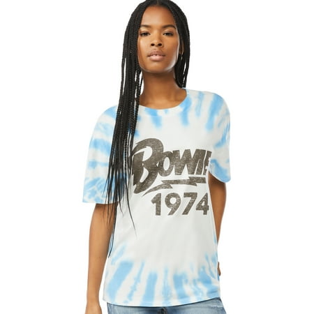 Scoop Women's Bowie 1974 Band T-Shirt with Short Sleeves