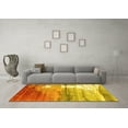 thumbnail image 3 of Ahgly Company Machine Washable Indoor Rectangle Oriental Yellow Industrial Area Rugs, 7' x 10', 3 of 4