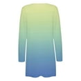 thumbnail image 6 of ZQGJB Lightweight Cardigans for Women Casual Tie Dye Gradient Printed Long Sleeve Open Front Kimono Tops Loose Fit Trendy Cozy Jacket Blouse Green L, 6 of 6