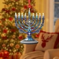 thumbnail image 7 of Hanukkah Menorah Ornament - Festive Jewish Holiday Decor for Christmas Trees, Mantels & Shelves, Exquisite Candelabra Design for Hanukkah Celebrations & Home Decor, 3.1in, A, 7 of 7