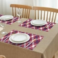 thumbnail image 3 of Red and Blue Star Argyle Pattern Summer Placemats Table Placemats Set Of 4-Linen Kitchen Washable Placemats Table Mats 11.8"x17.7" Non-Slip Heat Resistant, 3 of 6