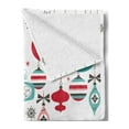thumbnail image 2 of Christmas Soft Flannel Fleece Throw Blanket, Noel Season Holiday Elements in Colorful Various Geometric Size Forms, Cozy Plush for Indoor and Outdoor Use, 50" x 70", Multicolor, by Ambesonne, 2 of 5