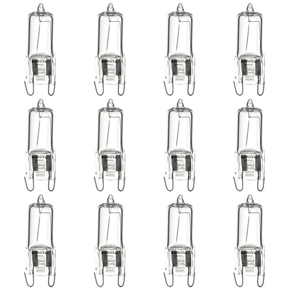 12 Pack Sunlite Halogen 25 Watt Single Ended T3.5 Bi-Pin Base Clear Light Bulb