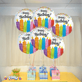 thumbnail image 5 of PMU Happy Birthday Colorful Candles 18 Inch Mylar-Foil Balloon Pkg/1, 5 of 7