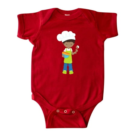 

Inktastic African American Boy Baking Boy Boy With Apron Gift Baby Boy Bodysuit