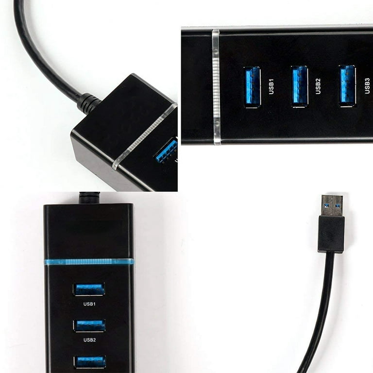 StarTech.com 4-Port USB 3.0 SuperSpeed Hub - Portable Mini Multiport USB  Travel Dock - USB Extender Black for Business PC/Mac, laptops (ST4300MINU3B)