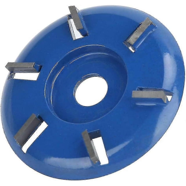 Stump Remover Angle Grinder Wood Carving Disc 6 Tooth Chain Saw Cutter Woodworking Blade Tool (Flat Edge)
