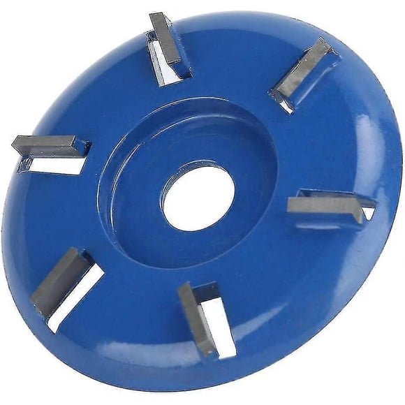 Stump Remover Angle Grinder Wood Carving Disc 6 Tooth Chain Saw Cutter Woodworking Blade Tool (Flat Edge)