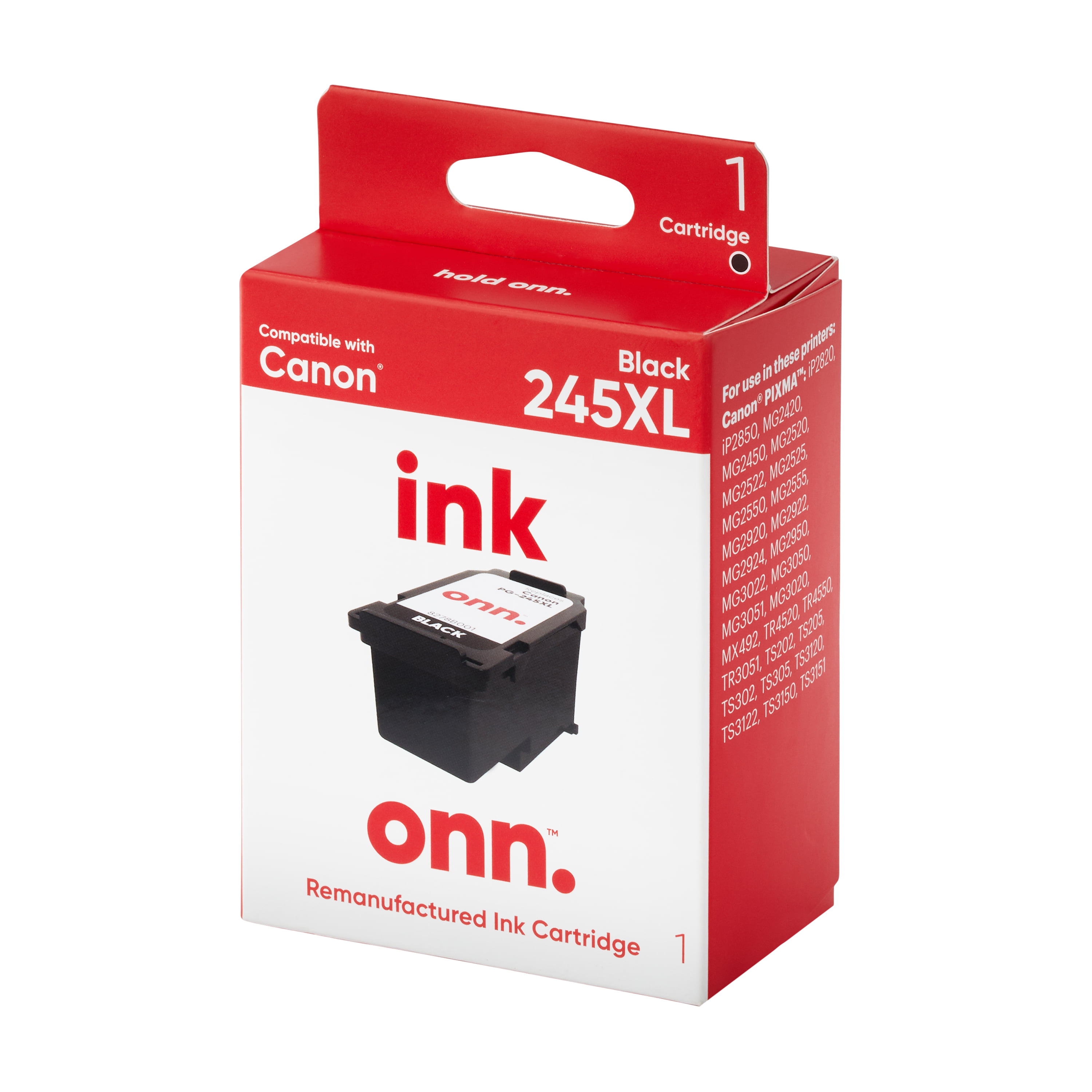 onn. Canon PG245XL Black Remanufactured Ink Cartridge