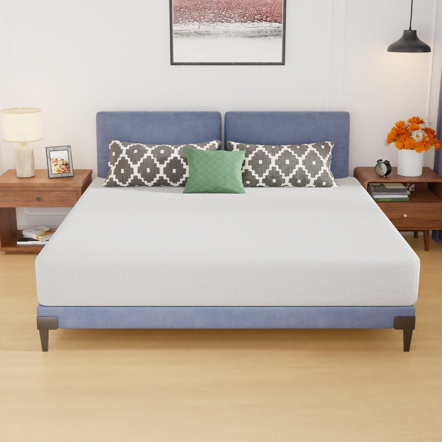PayLessHere 10 Inch King Mattress Base Foam Mattress CertiPUR-US Certified,Removable Soft Cover,King mattresses for Bed Frame, Bunk Bed, Trundle, Daybed,White