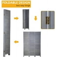 thumbnail image 6 of WYDK Room Dividers and Folding Privacy Screens, 3 Panel 69 Inch Tall Portable Room Seperating Divider, Handwork Solid Wood Room Divider Wall, Dividers Freestanding for Home Office,Grey, 6 of 8