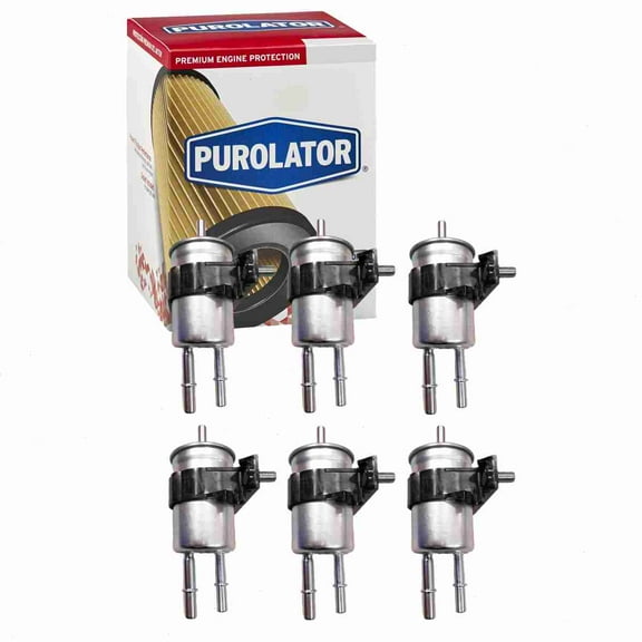 6 pc Purolator F65376 Fuel Filters for 043-1046 1F20-13-470 1L5E-9155-BA 23409 2L5Z-9155-AA 33409 33652 3409 46409 73652 86409 86652 95652 ALG-4685 BF7710 BF7765 F65376P FF5661 FG-1071 FG1071